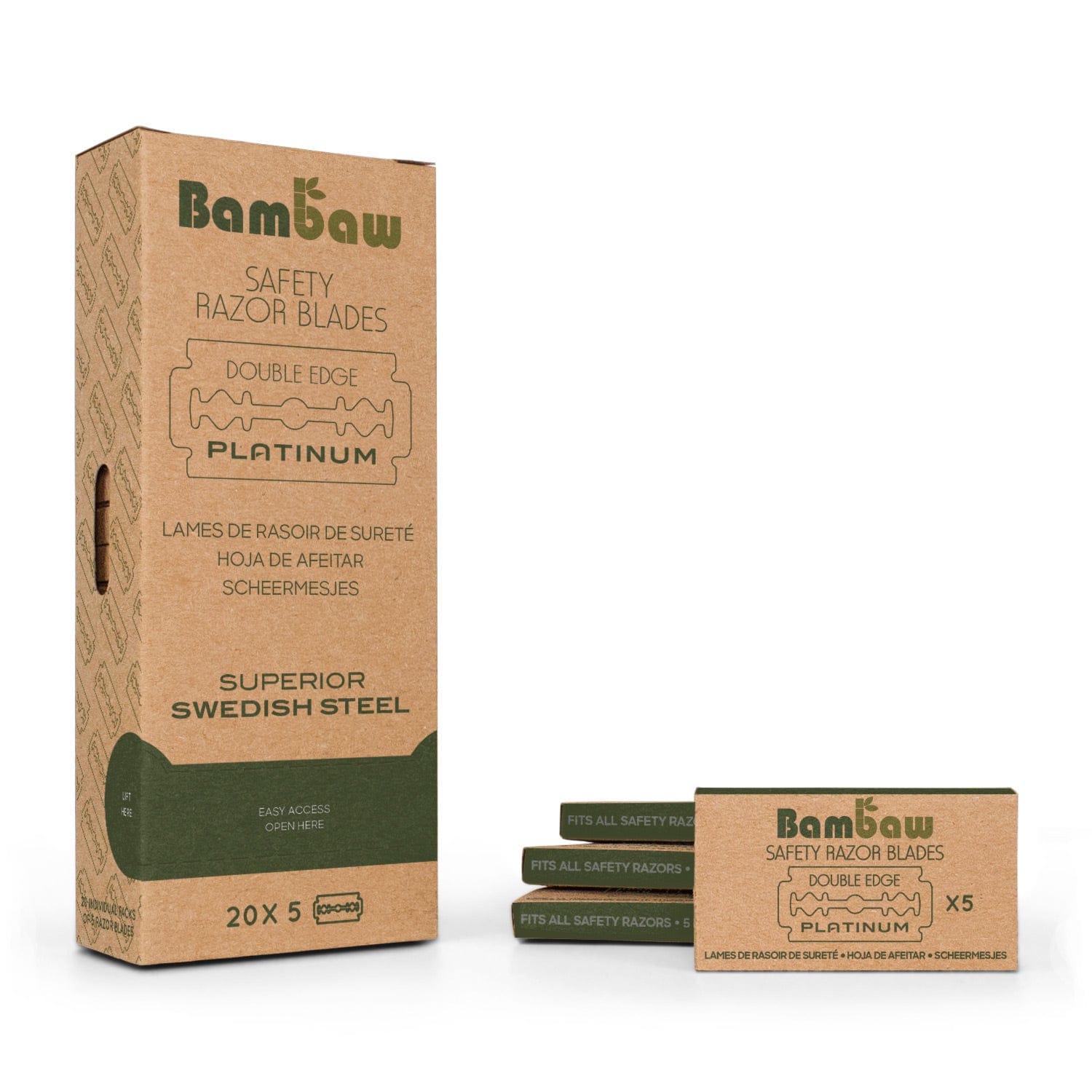 Packaging Rasoio Lame Rasoio di Sicurezza | Prodotti Sostinibili | Bambaw